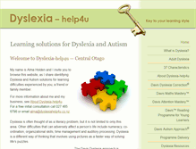 Tablet Screenshot of dyslexiahelp4u.co.nz